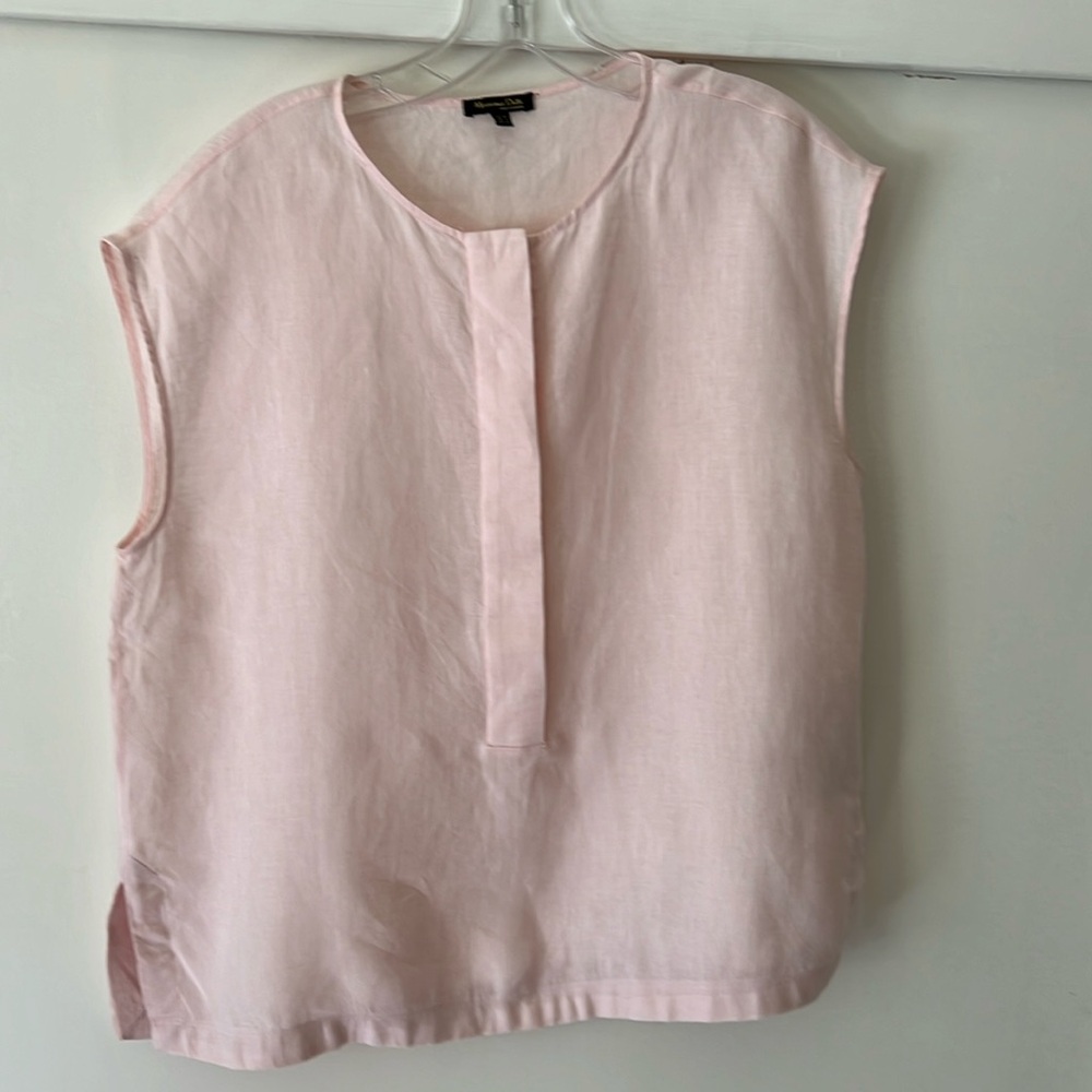 Light pink linen top